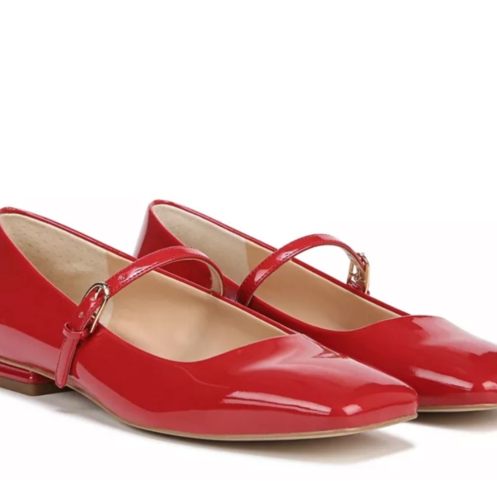 Franco Sarto Tinsley Red Patent Leather Mary Jane Flats Size 5 NWOT